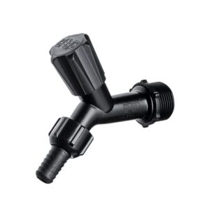 TORNEIRA P/JARDIM PLASTICA 10CM C/ADAPTADOR 3/4” PRETO HERC - HERC