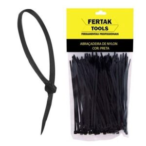 ABRACADEIRA NYLON 2,5MMX100MM PRETO - FERTAK TOOLS