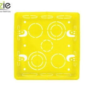 CAIXA DE LUZ 4X4 QUADRADA AMARELO - PLUZIE