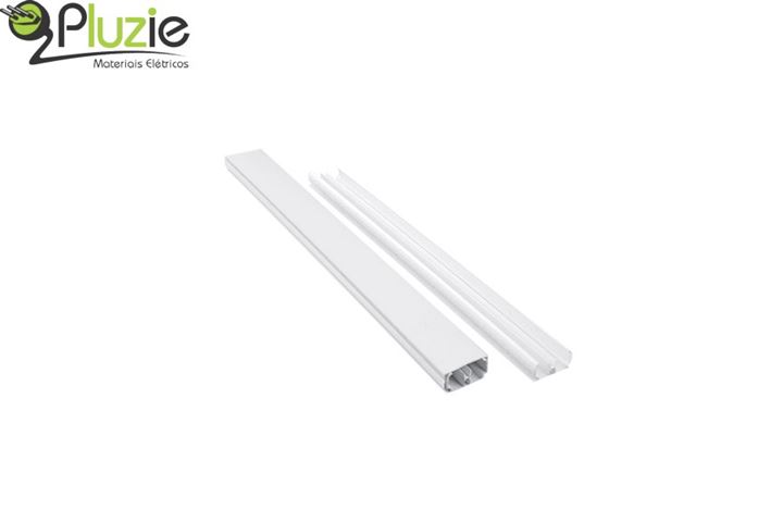 CANALETA 10X20X2000MM C/ADESIVO BRANCO - PLUZIE