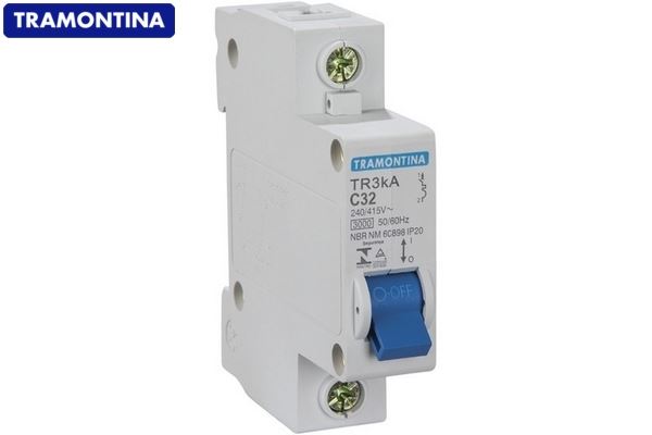 DISJUNTOR DIN MONOPOLAR 32A C/C - TRAMONTINA