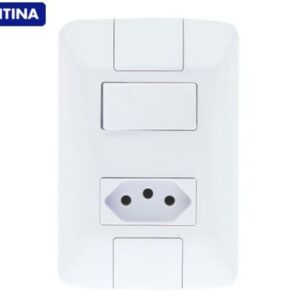 INTERRUPTOR SIMPLES+1TOMADA 10A BRANCO ARIA - TRAMONTINA