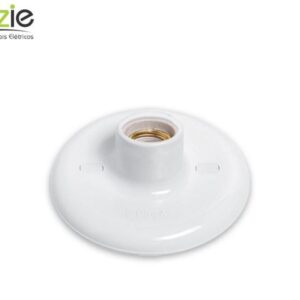 PLAFON BOCAL PORCELANA E27 BRANCO - PLUZIE