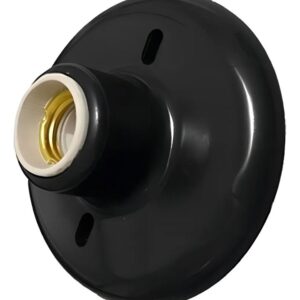 PLAFON BOCAL PORCELANA E27 PRETO - VOX