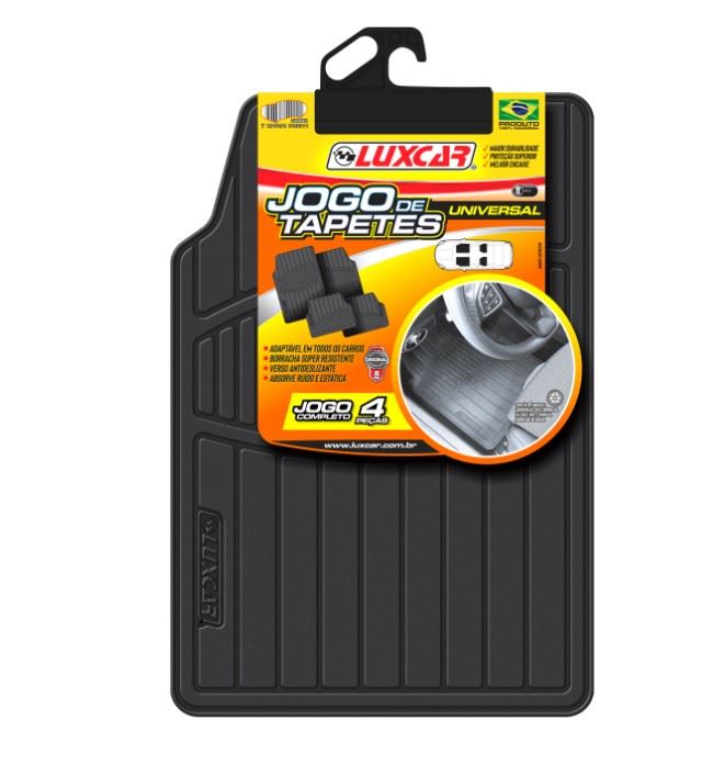 TAPETE DE BORRACHA UNIVERSAL 4PCS - LUXCAR