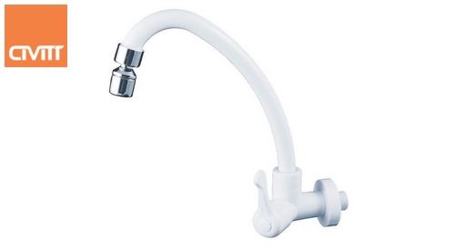 TORNEIRA PIA PAREDE ALA BICA MOVEL ABS BRANCO 1/4V - CIVITT
