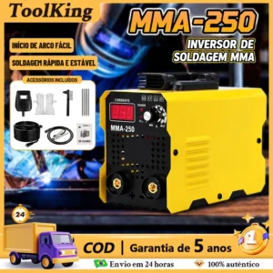 Máquina de Solda Inversora MMA-250 IGBT Painel Digital com Acessórios