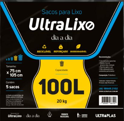 SACO LIXO 100L PRETO - ULTRALIXO
