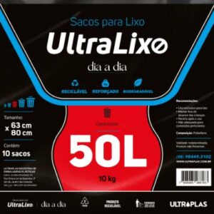 SACO LIXO 50L PRETO - ULTRALIXO
